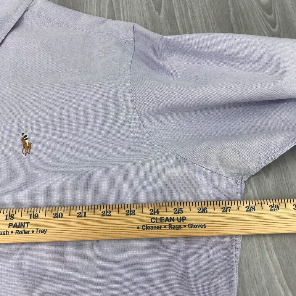Ralph Lauren‎ Classic Fit Oxford Button Up Shirt XXL Long Sleeve Purple - Picture 8 of 10